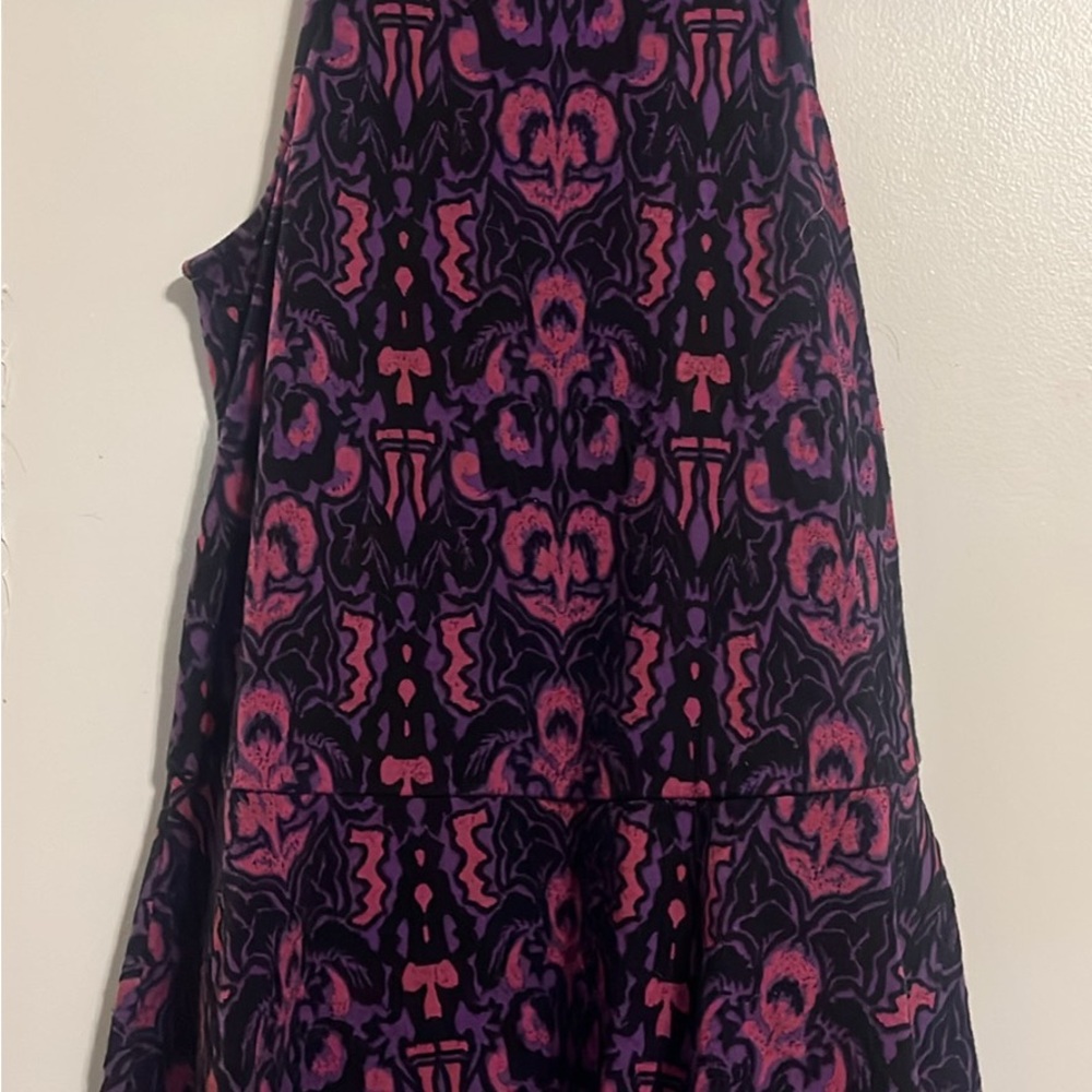 Free People Black and Purple Textured Dress